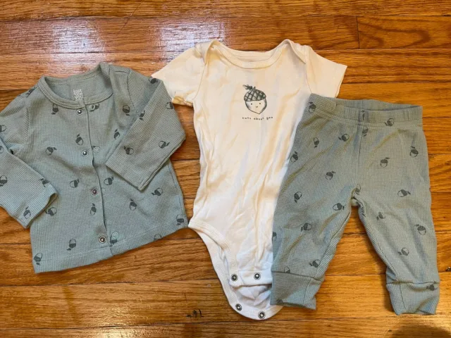 6 Months Baby Outfit Just One You By Carters Gender Neutral Girl Boy Acorn Set