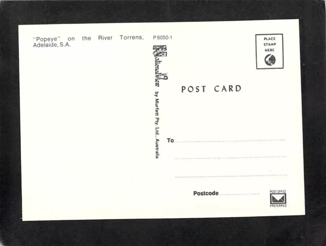 B5151 Australia SA Adelaide River Torrens Popeye Boat postcard 2