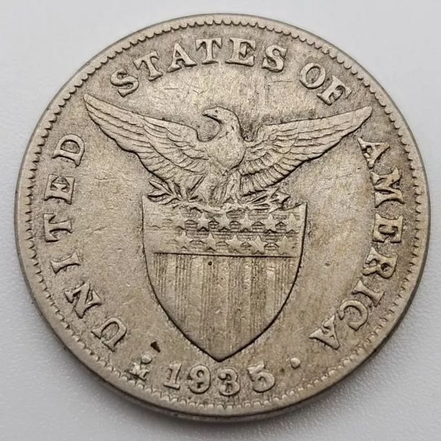 1935-M 5 Centavos XF Philippines US Manila Mint Copper-Nickel Coin Five USA