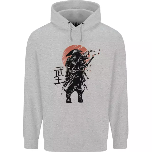 Felpa con cappuccio Samurai Sun MMA Warrior da uomo 80% cotone
