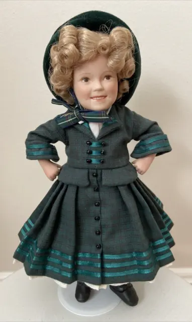 Danbury Mint Shirley Temple Movie Classics Little Rebell Porce. Doll 10” w/STAND
