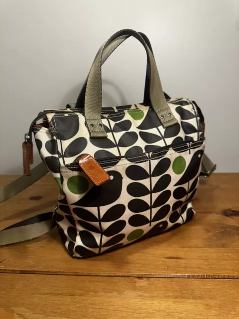 ORLA KIELY EARLY Bird Print Granite Grey Green Small Backpack