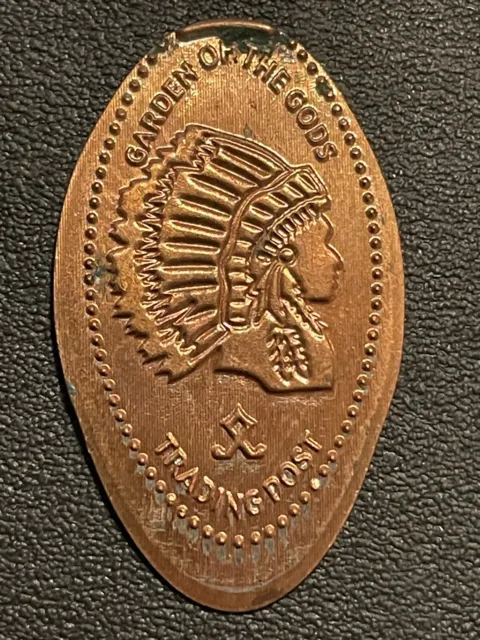 Gated Of The Gods Indian With Headdress Elongated Penny  #6157