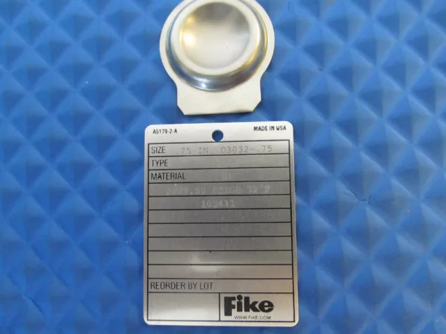 Disque de rupture Fike D30322-.75 P UT 0,75" 3027,50 PSIG 103411 neuf dans sa boîte