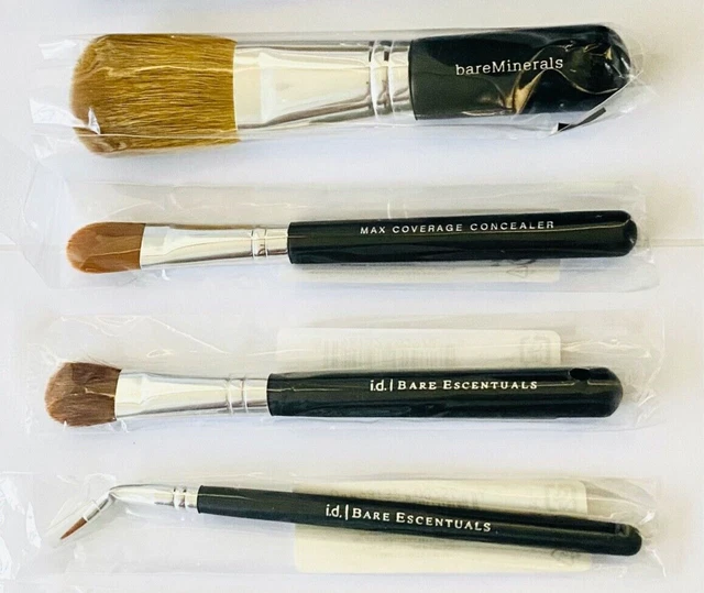 4 piezas. Juego de cepillos faciales de maquillaje BAREMINERALS, base, corrector, delineador | $99