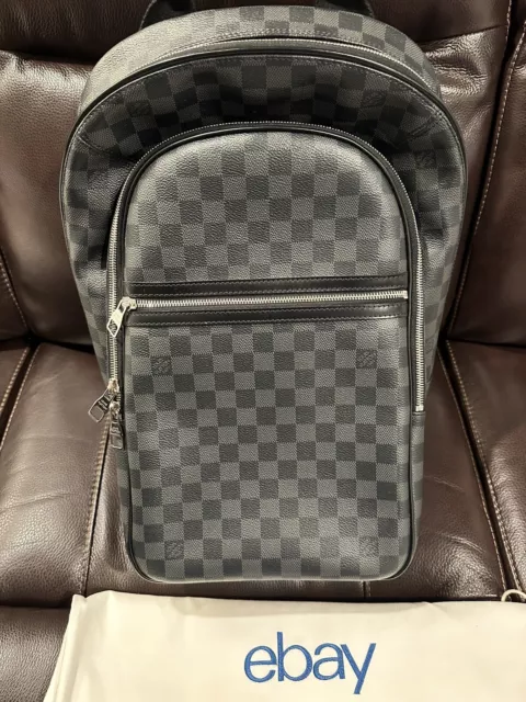 Authentic Louis Vuitton Damier Graffit Black Michael Backpack Day Bag N58024