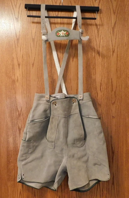 Vintage Leather Lederhosen Youth Size Made In Italy, Macy's Ski Shop