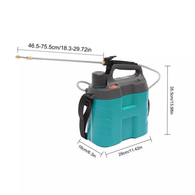 Pulverizador de batería eléctrica 8L pulverizador de plantas jeringa de jardín pulverizador a presión 2