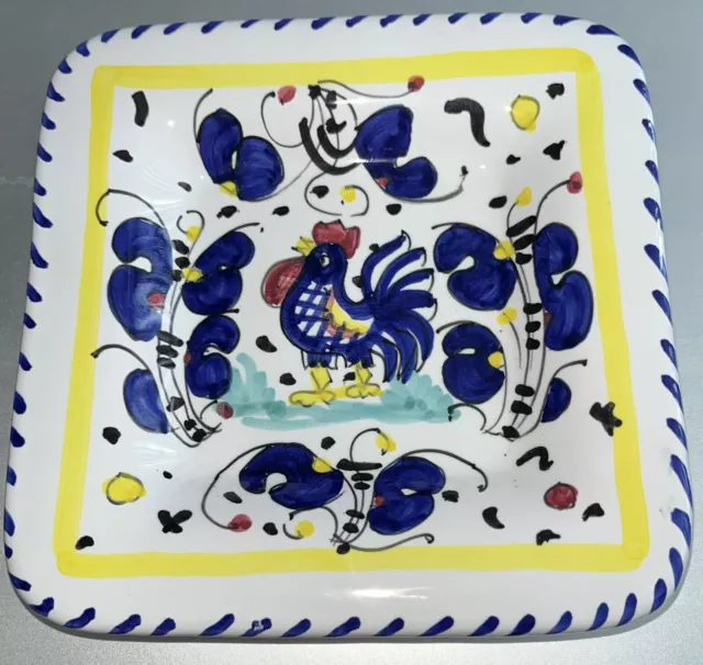 Sambuco Mario Deruta Italian Pottery Trinket Plate 6 1/2 inches
