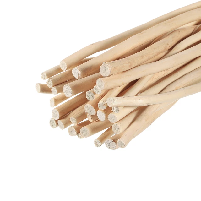 Holzstäbe 20cm(8") Hölzerne Stab Handwerk Zweige 0.2" bis 0.5" Durchm 50Stk