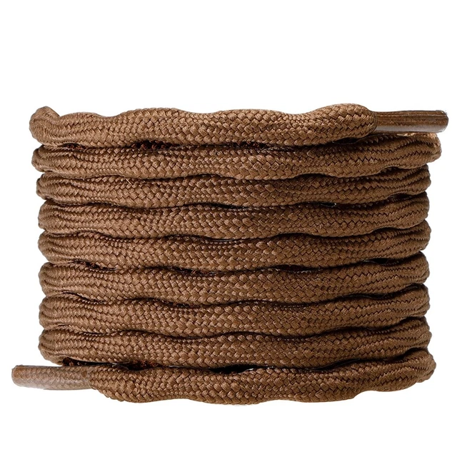 3 Pair Wave Brown Hiking Work Boot Shoe Laces for 5 6 7 8 9 10 eyelets Stay Tied