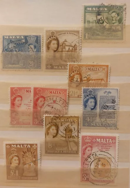 Briefmarken, kleines Lot Malta