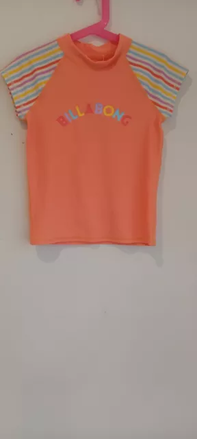 BILLABONG Girls Rashie Sun Top Size 5 BNWT Short Sleeves Cheap $7 Post