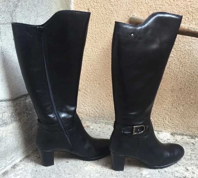 Destockage Neuf Bottes Marque Maria Jaen Cuir Noir @ T 41 @ 119€ @ N465 New !!