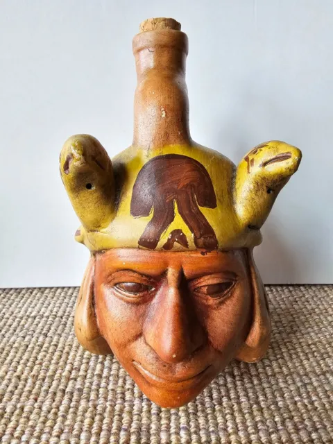 Moche Portrait Vessel Peru Warrior Stirrup Spout Birds Pre-Columbian Style