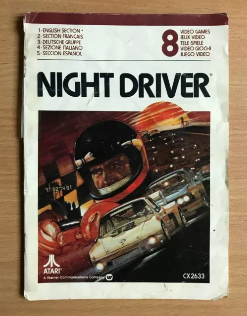 ATARI 2600 - NIGHT DRIVER - Instruction Manual