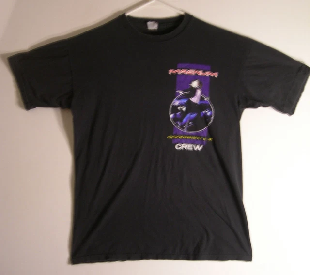 T-shirt Vintage Magnum Band Tour - Gildan - Taille XL - Noir - Homme