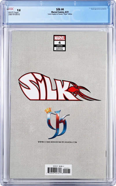 SILK #4 CGC 9.8 * Junggeun Yoon Variant * Limited 1000 Virgin Variant* HTF Rare 3