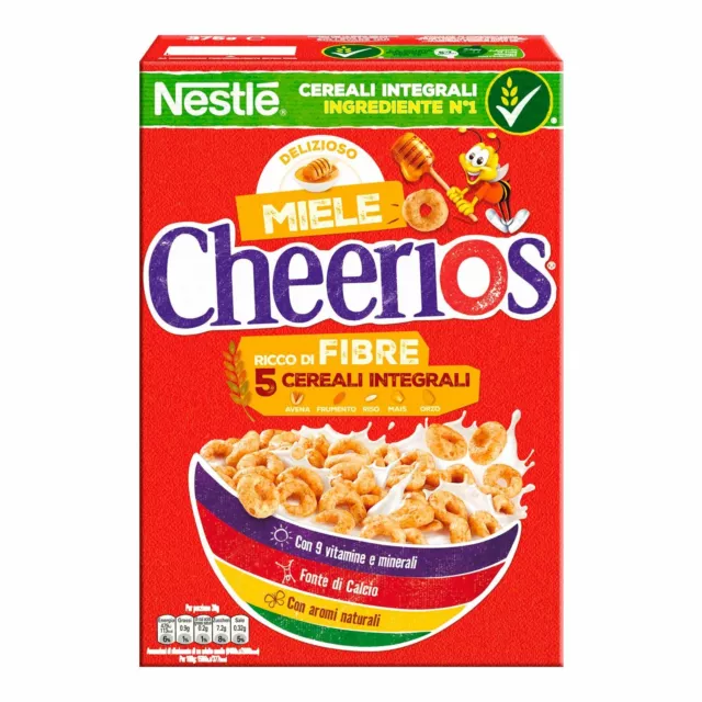 CEREALI NESTLE' CHEERIOS MIELE - ciambelline ai cereali integrali con miele 375g