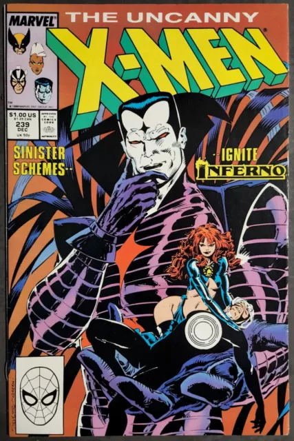 Uncanny X-Men #239 1st Cover App Mr. Sinister Marvel 1988 FN Chris Claremont Hot