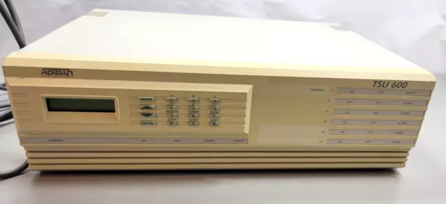 ADTRAN TSU-600 Rack Mounted Multiplexer P/N 1200.076L2; 6113481 w/ Ports