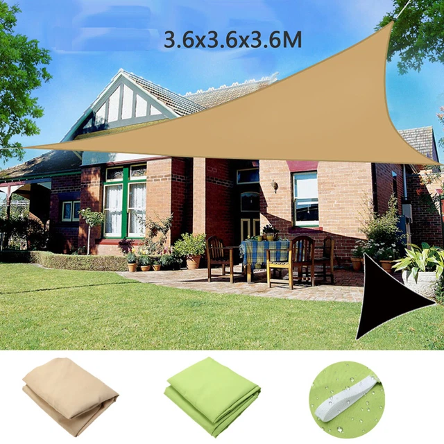 Patio Shade Sails Retractable Shade Sail Blackout Cloth Sun Shade Canopy Awning 7