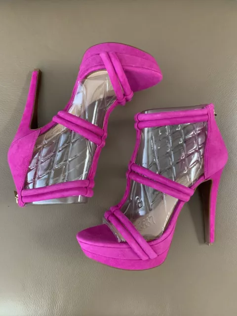 Jessica Simpson Solena T-Strap Platform Heels Magenta Size 8 BNIB