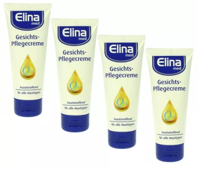 Elina med 4er-SET Q10 Gesichts-Pflegecreme 4x75ml hautstraffend bei wellness.up