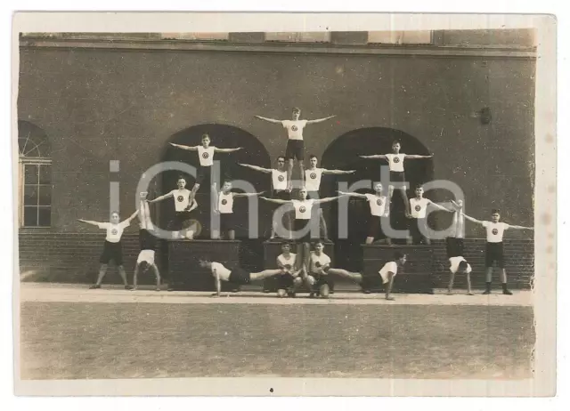 1920 ca SPORT GINNASTICA - HAMBURG - Acrobazia gruppo giovanile - Foto 14x9 (2)