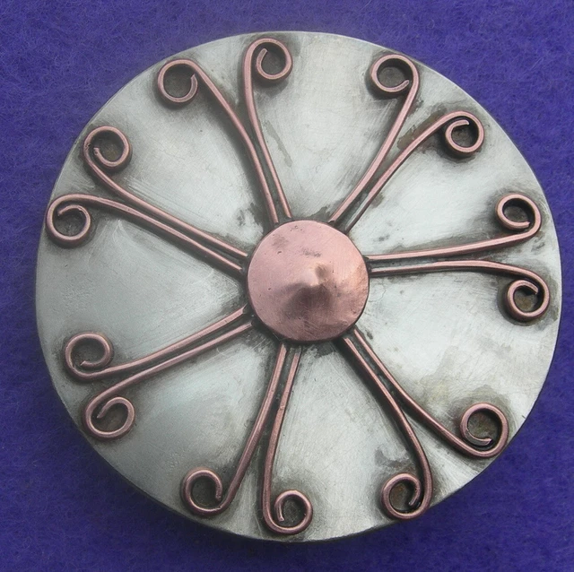 Broche Vintage Art Déco De JEAN AUGIS - Bronze Argenté - Made In France