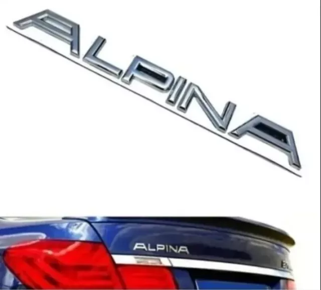 alpina logo Heck EMBLEM LOGO BADGE B7 B9 B11 METALL Chrom Silber sticker bmw