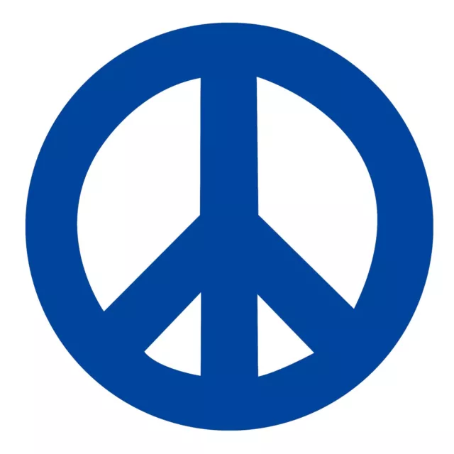 Air Cooled VW Magnetic Peace Sign Blue 7.75 inch Diameter