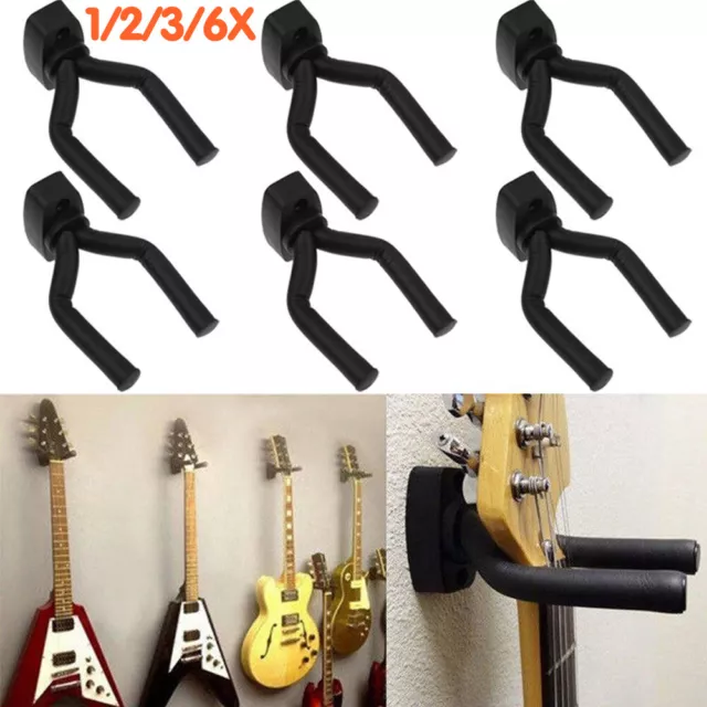 1~6x Gitarrenhalter Wandhalter Gitarrenwandhalter Wand Halterung Ständer Stativ