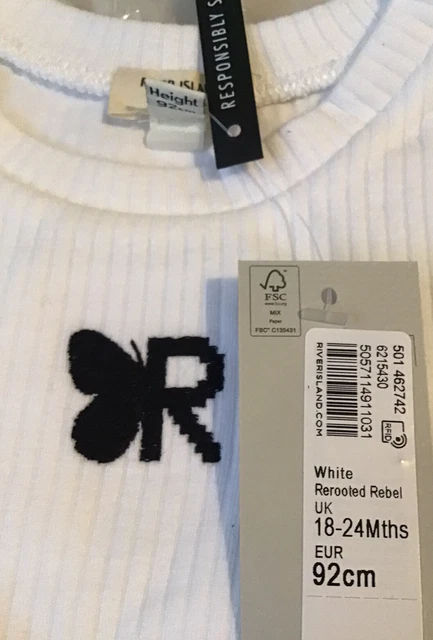 River island mini girls aged 18-24 Months frilly bum leggings outfit BNWT 12