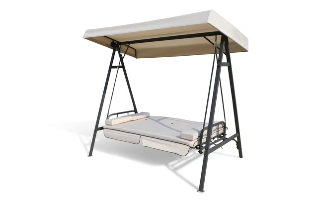 HOLLYWOODSCHAUKEL AMALFI, KLAPPBAR als Liege Relax Schaukel Gartenliege