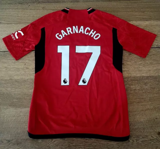 Adidas ⚽ Manchester United - 2023/24 - A. GARNACHO #17 - Gr. 140 / 9-10Y - NEU!!