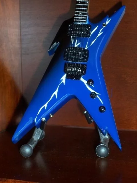 Miniature Guitar PANTERA DIMEBAG DARRELL Lightning Gift Memorabilia FREE Stand