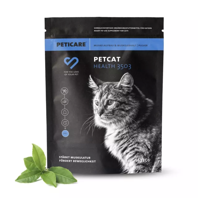 Peticare Muskelaufbau Muskelerhalt Pulver für Katzen | 125 gr.