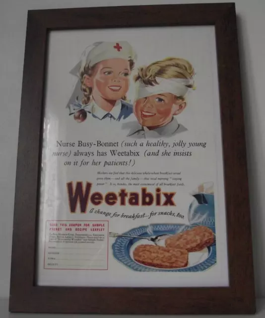 Framed Vintage Weetabix Printed Picture/Pictures/Decorative/Kitchen/Collectable