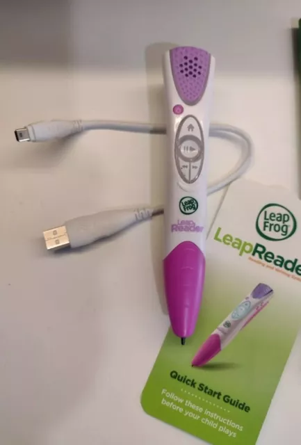Leap Frog Leap Reader Pen Stylus Pink/Purple~USB Cable