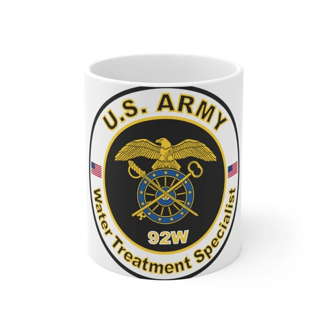 MOS 92W WATER Treatment Specialist (U.S. Army) White Coffee Cup 11oz