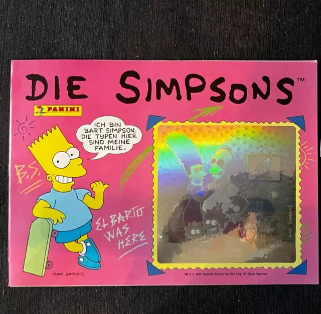 Empty Album + Boite Box Stickers Panini The Simpsons Century Fox 1991 Rare