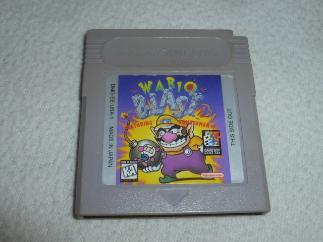 Jeu Game Boy Wario Blast - Version PAL - Bon état Avec Instructions