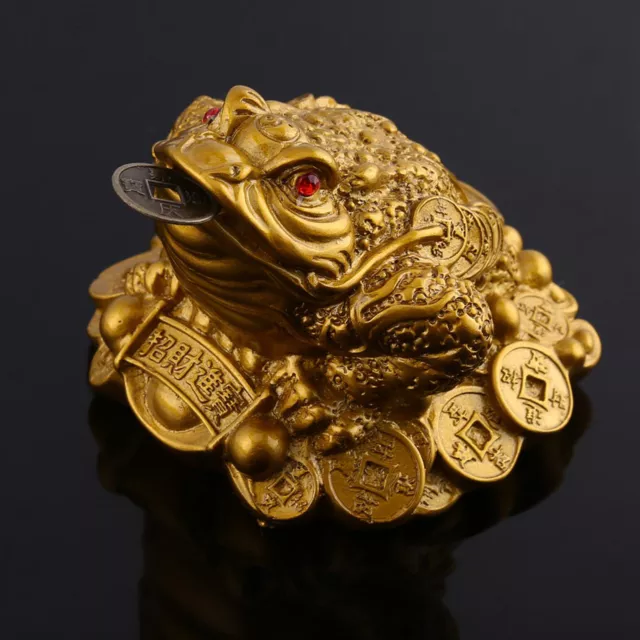 Chinese Feng Shui Wealth Lucky Money Frog Coin Toad Home Office Decor Supply AU