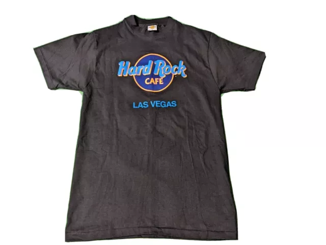 Vintage 90's Hard Rock Cafe Las Vegas Black USA single stitch T Shirt Tee Sz L