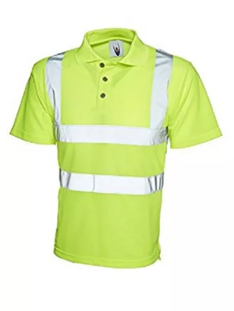 Polo Portwest HI VIS manches courtes sécurité au travail uniforme vêtements de travail moyen S477