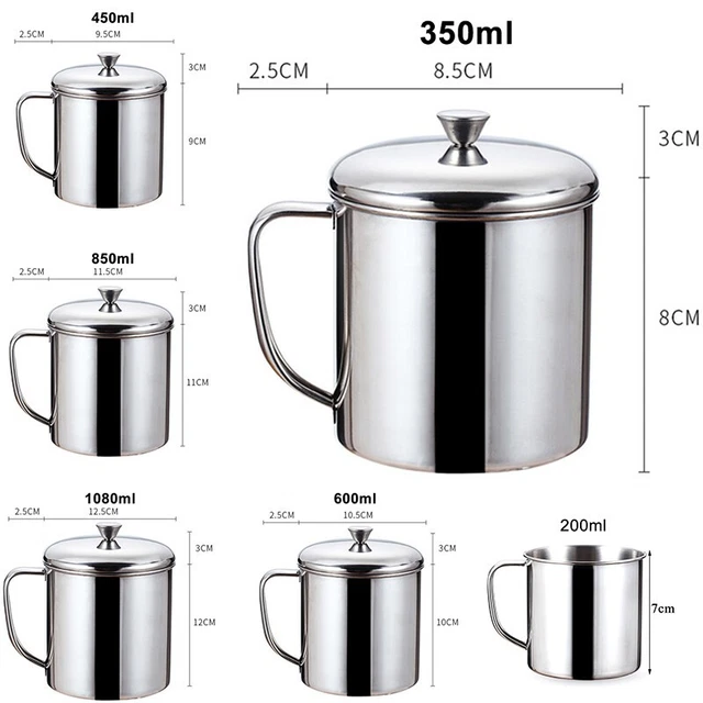 Acier Inoxydable Eau Lait Café Thé Tasse Camping Maison Voyage dans un Verre