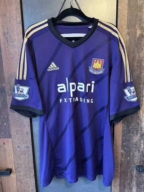 Rare West Ham 2014/15 Third Shirt Men’s XL Adidas Purple