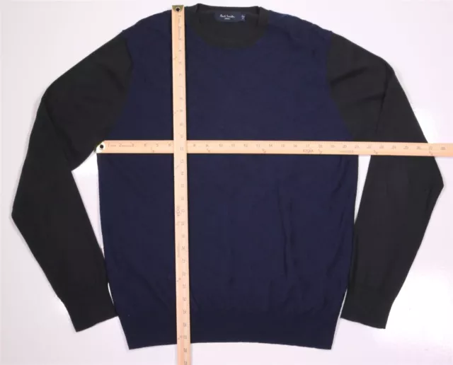 Paul Smith Jeans Navy Blue/Black Diamond Argyle Cotton-Wool Crewneck Sweater XL 2