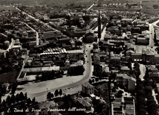 S. Donà di Piave panorama f. g. viaggiata 1958 Venezia